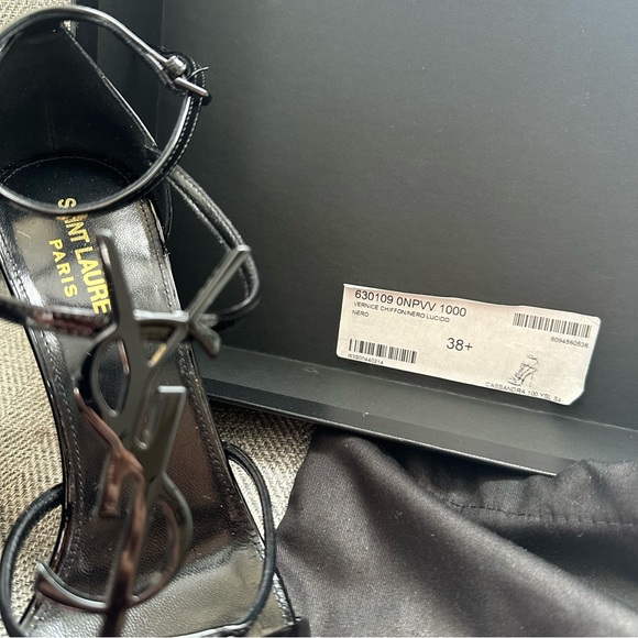 Saint Laurent Patent Leather Cassandra Heels - Picture 9 of 10